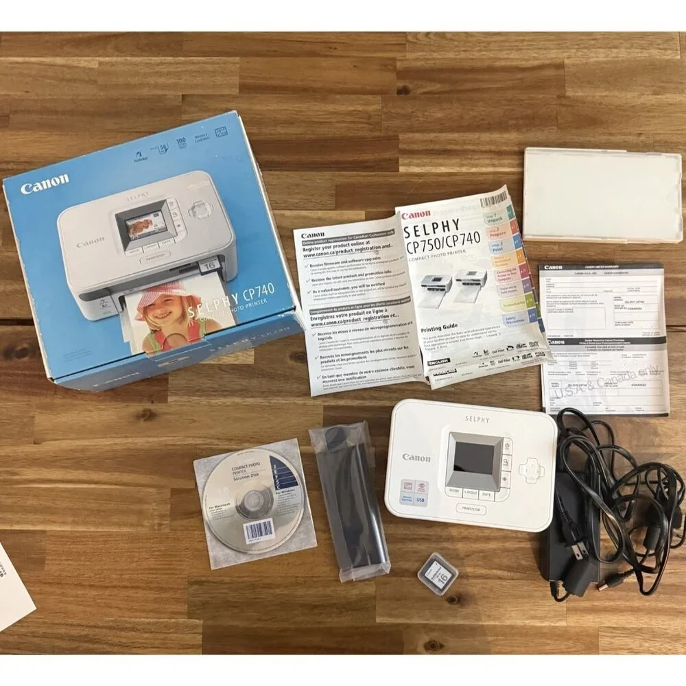 Canon Selphy CP740 Compact Color Photo Printer Open Box Includes SD Card READ!